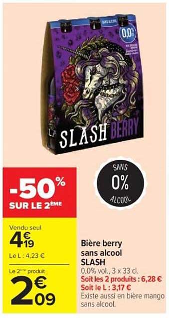 Bière berry sans alcool SLASH