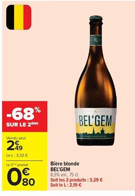 Bière blonde BEL’GEM