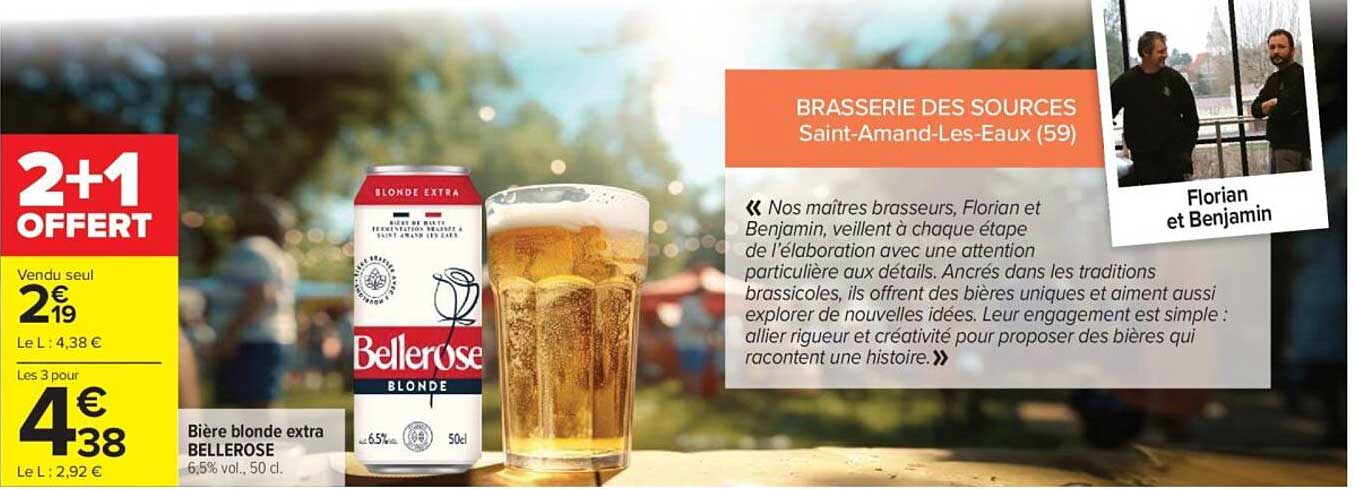 Bière blonde extra BELLEROSE 6,5% vol. 50 cl.