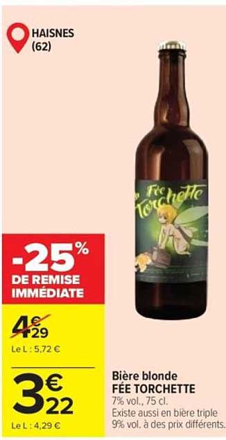 Bière blonde FÉE TORCHETTE