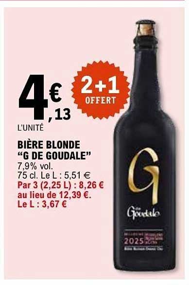BIÈRE BLONDE “G DE GOUDALE”
