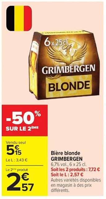 Bière blonde GRIMBERGEN