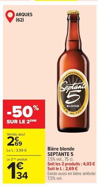 Bière blonde SEPTANTE 5