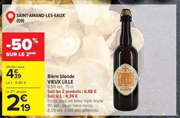 Bière blonde VIEUX LILLE