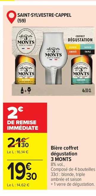 Bière coffret dégustation 3 MONTS