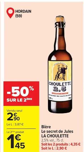 Bière Le secret de Jules LA CHOULETTE