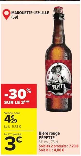 Bière rouge PÉPETTE