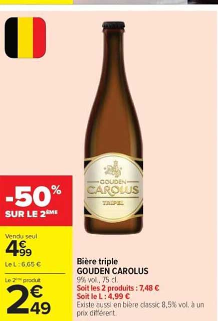 Bière triple GOUDEN CAROLUS