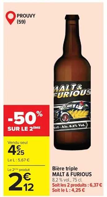 Bière triple MALT & FURIOUS