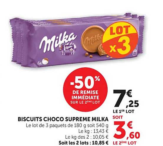 BISCUITS CHOCO SUPREME MILKA