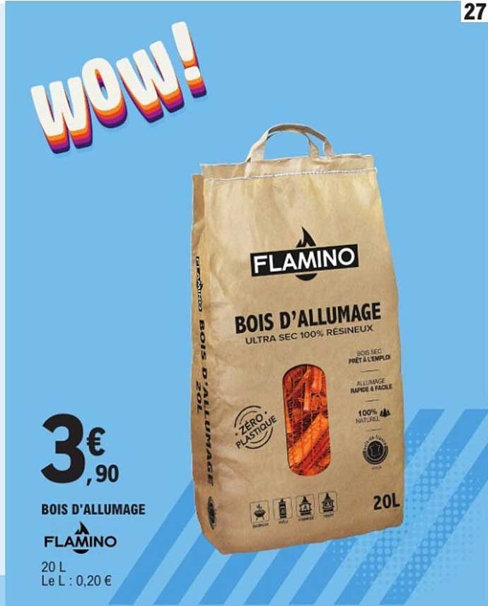 BOIS D'ALLUMAGE FLAMINO