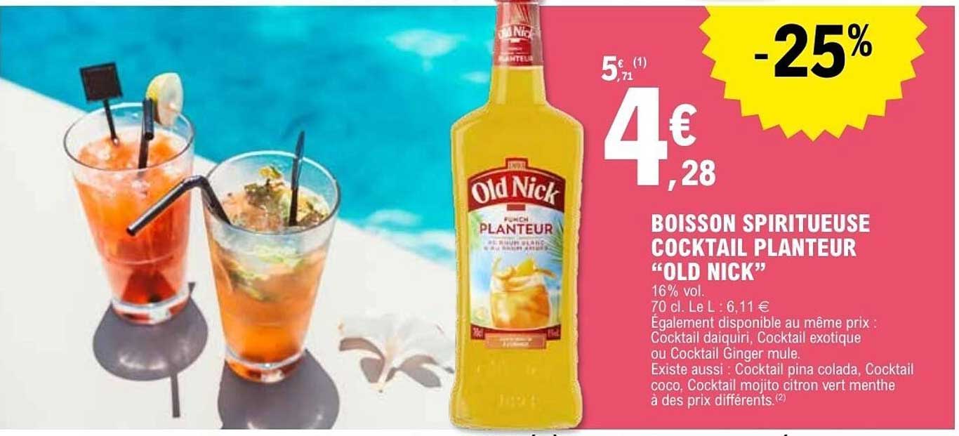 BOISSON SPIRITUEUSE COCKTAIL PLANTEUR “OLD NICK”