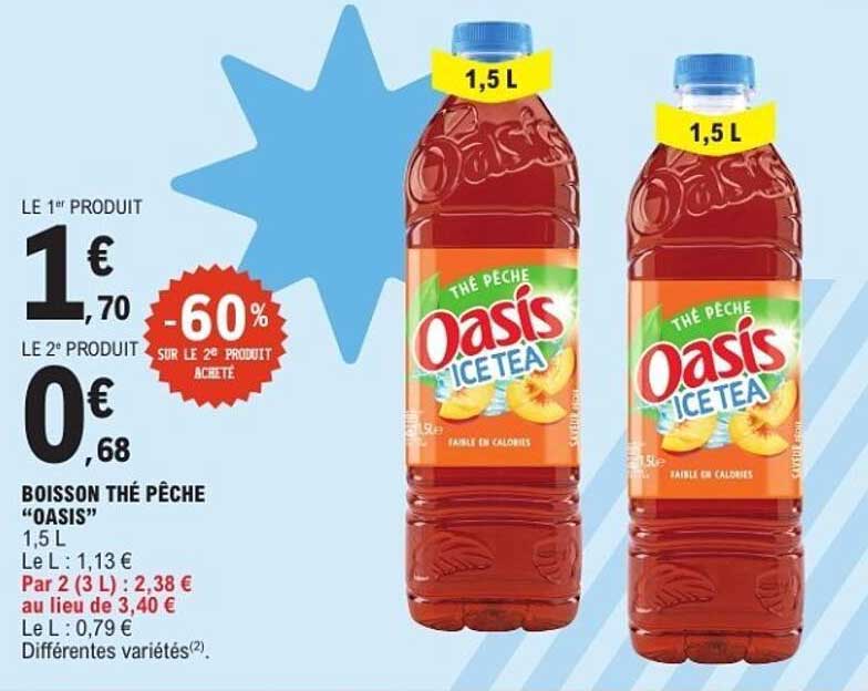 BOISSON THÉ PÊCHE “OASIS”