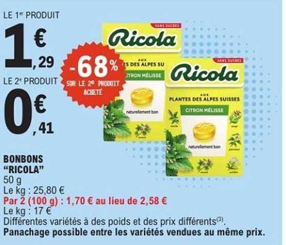 BONBONS “RICOLA”
