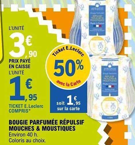 BOUGIE PARFUMÉE RÉPULSIF MOUCHES & MOUSTIQUES