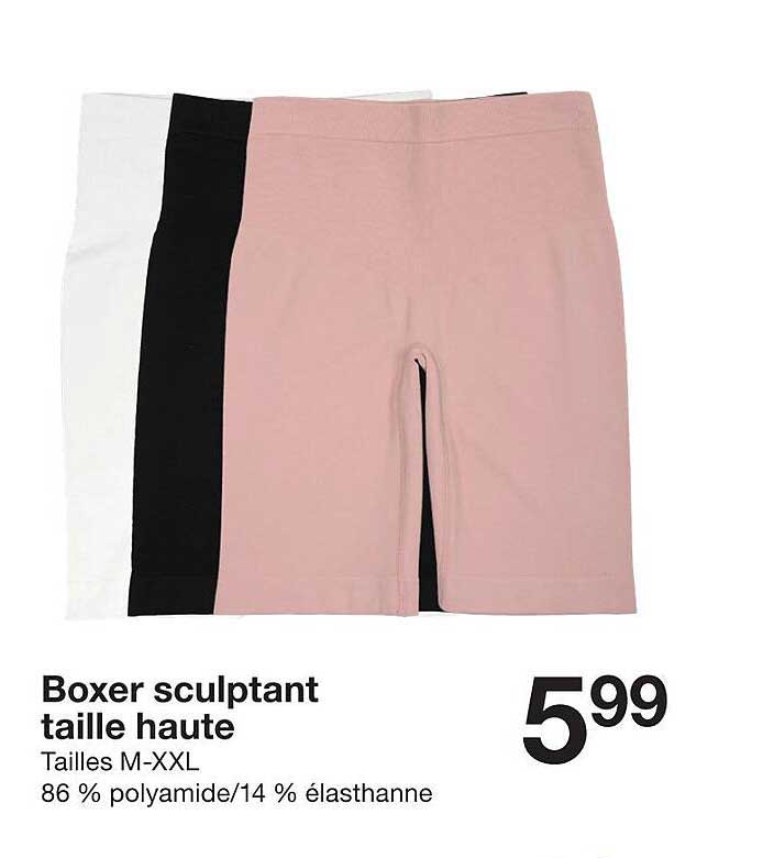 Boxer sculptant taille haute