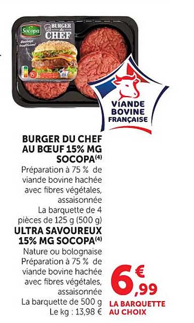 BURGER DU CHEF AU BŒUF 15% MG SOCOPA(4)