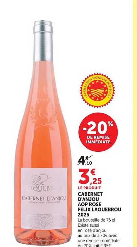 CABERNET D'ANJOU AOP ROSE FELIX LAQUEBROU 2025