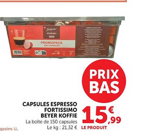 CAPSULES ESPRESSO FORTISSIMO BEYER KOFFIE