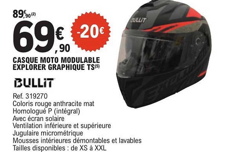 CASQUE MOTO MODULABLE EXPLORER GRAPHIQUE TS