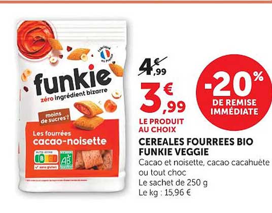 CEREALES FOURREES BIO FUNKIE VEGGIE