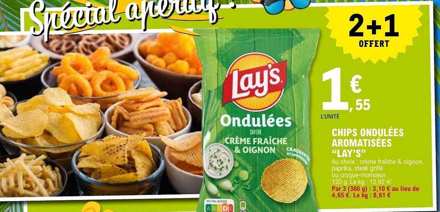 Chips ondulées aromatisées "LAY'S"