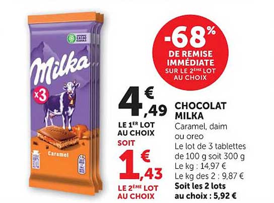 CHOCOLAT MILKA