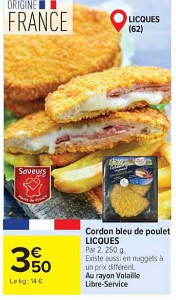 Cordon bleu de poulet LICCQUES