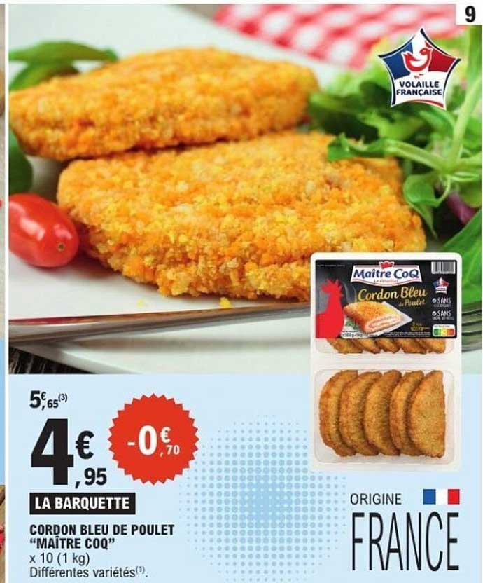CORDON BLEU DE POULET “MAÎTRE COQ”