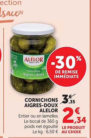 Cornichons Aigres-Doux Alelor
