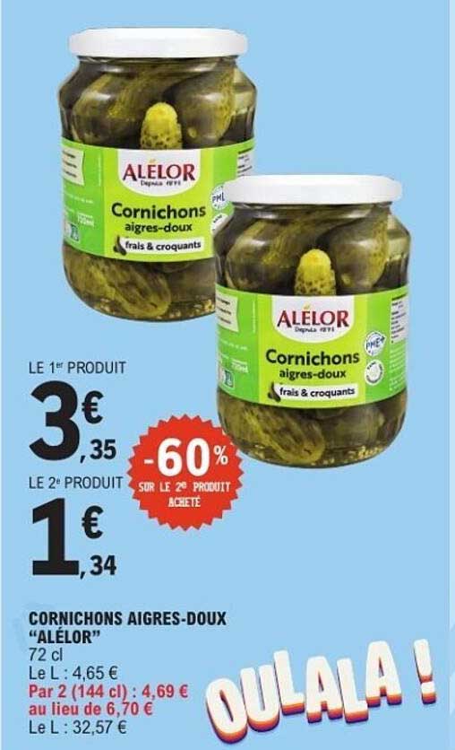 Cornichons aigres-doux "ALÉLOR"