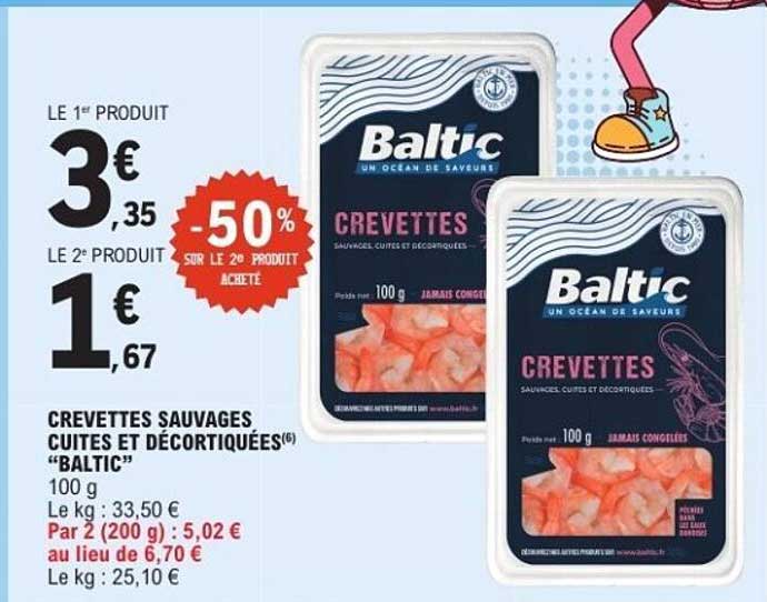 CREVETTES SAUVAGES CUITES ET DÉCORTIQUÉES “BALTIC”