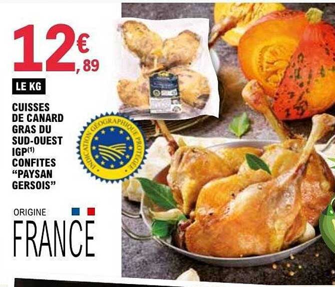 CUISSES DE CANARD GRAS DU SUD-OUEST IGP CONFITES “PAYSAN GERSOIS”
