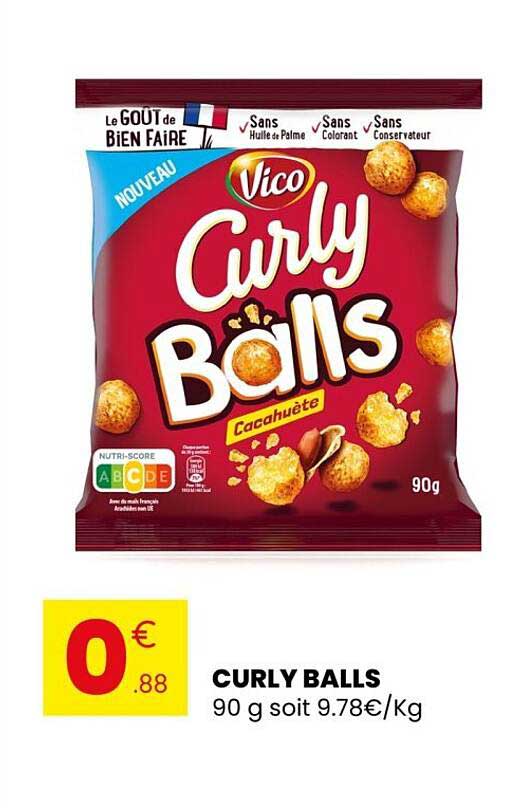 CURLY BALLS 90 g soit 9.78€/Kg