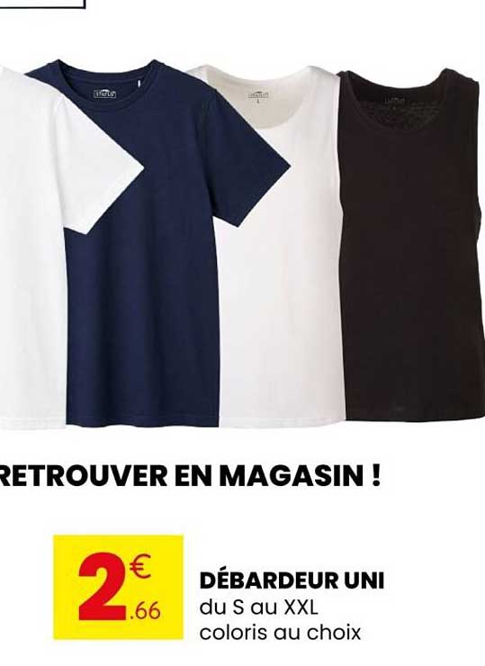 DÉBARDEUR UNI du S au XXL coloris au choix