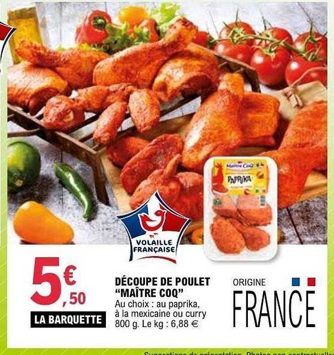 DÉCOUPE DE POULET “MAÎTRE COQ”