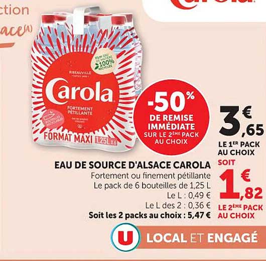 EAU DE SOURCE D'ALSACE CAROLA
