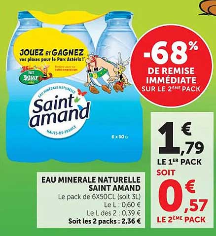 EAU MINERALE NATURELLE SAINT AMAND