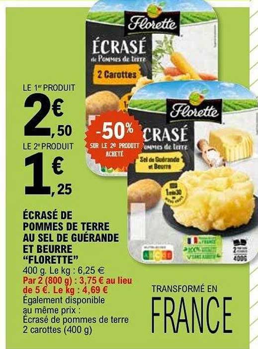 ÉCRASÉ DE POMMES DE TERRE AU SEL DE GUÉRANDE ET BEURRE “FLORETTE”