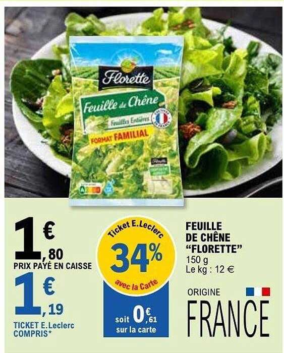 FEUILLE DE CHÊNE "FLORETTE"