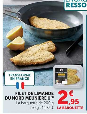 FILET DE LIMANDE DU NORD MEUNIERE U