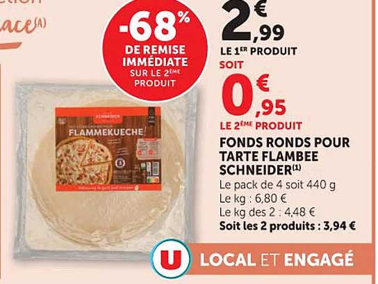 FONDS RONDS POUR TARTE FLAMBEE SCHNEIDER