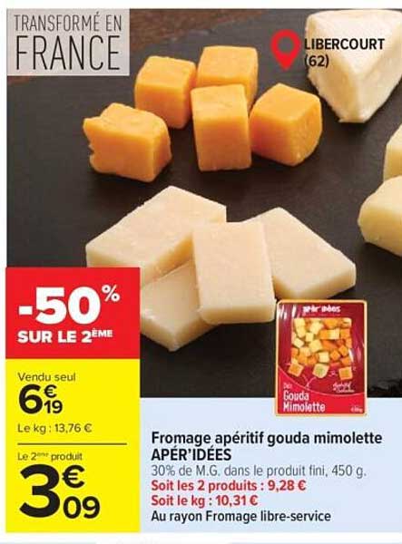 Fromage apéritif gouda mimolette APÉ'RIDEES