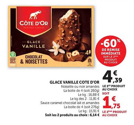 GLACE VANILLE COTE D'OR