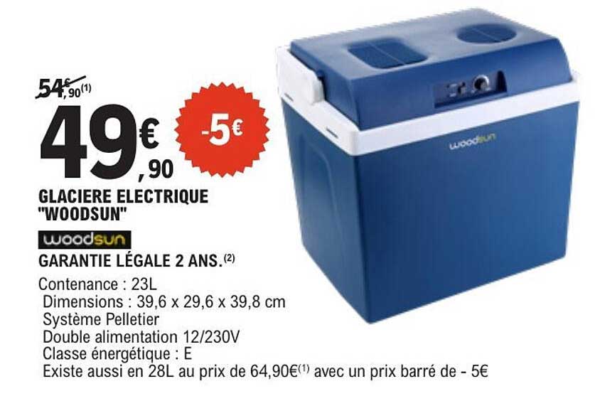 GLACIERE ELECTRIQUE "WOODSUN"