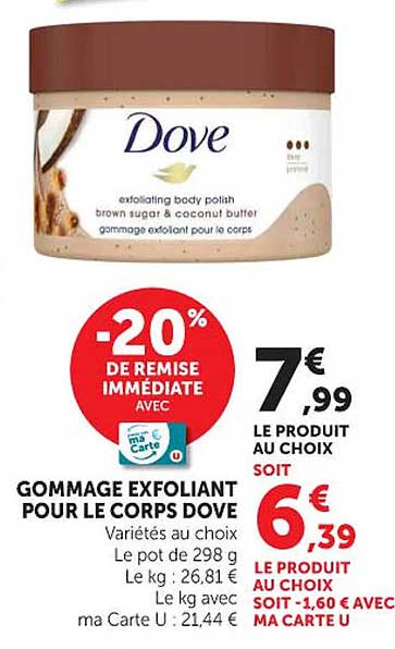 GOMMAGE EXFOLIANT POUR LE CORPS DOVE