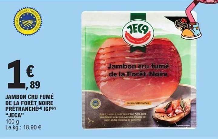 JAMBON CRU FUMÉ DE LA FORÊT NOIRE PRÉTRANCHÉ IGP “JECA”