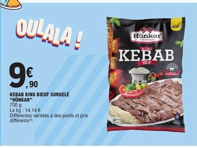 KEBAB KING BŒUF SURGELÉ “HÜNKAR”