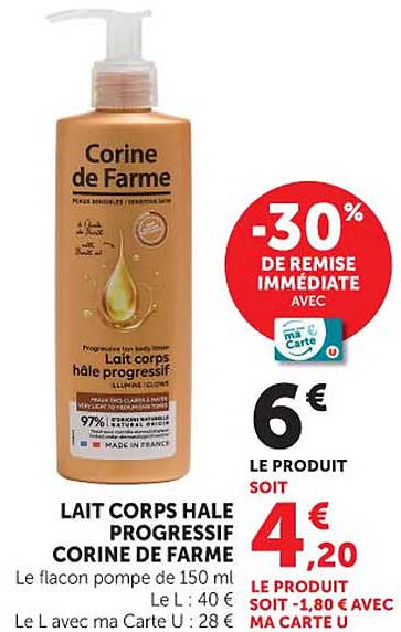 LAIT CORPS HALE PROGRESSIF CORINE DE FARME