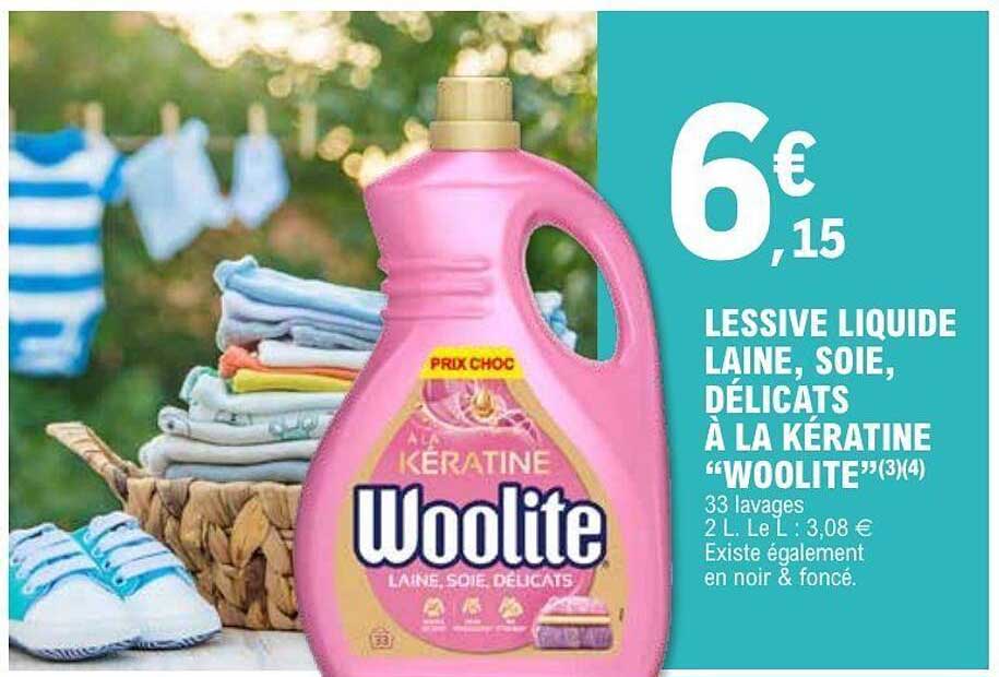 LESSIVE LIQUIDE LAINE, SOIE, DÉLICATS À LA KÉRATINE “WOOLITE”